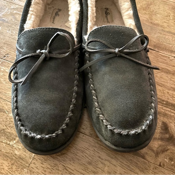 MySlippers charcoal suede inside outside shoe size 12 - Picture 6 of 6